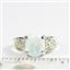Created White Opal, 925 Sterling Silver Ladies Ring, SR369