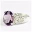 925 Sterling Silver Ladies Ring, Amethyst, SR369