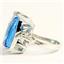 Sterling Silver Ladies Ring, 18x13mm Swiss Blue Topaz, SR039