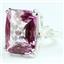 Sterling Silver Ladies Ring, 18x13mm Pure Pink Topaz, SR039