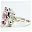 Sterling Silver Ladies Ring, 18x13mm Pure Pink Topaz, SR039