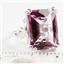 Sterling Silver Ladies Ring, 18x13mm Pure Pink Topaz, SR039