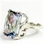 Sterling Silver Ladies Ring, 18x13mm Neptunes Garden Topaz, SR039