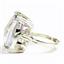 Sterling Silver Ladies Ring, 18x13mm Neptunes Garden Topaz, SR039