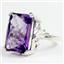 Sterling Silver Ladies Ring, 18x13mm Amethyst, SR039