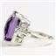 Sterling Silver Ladies Ring, 18x13mm Amethyst, SR039