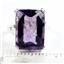 Sterling Silver Ladies Ring, 18x13mm Amethyst, SR039