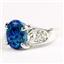 Created Blue Green Opal, 925 Sterling Silver Ladies Ring, SR369