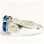 Created Blue Green Opal, 925 Sterling Silver Ladies Ring, SR369