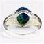 Created Blue Green Opal, 925 Sterling Silver Ladies Ring, SR369