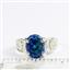 Created Blue Green Opal, 925 Sterling Silver Ladies Ring, SR369
