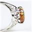 Created Red Brown Opal, 925 Sterling Silver Ladies Ring, SR055