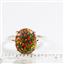Created Red Brown Opal, 925 Sterling Silver Ladies Ring, SR055
