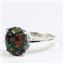 Created Black Opal, 925 Sterling Silver Ladies Ring, SR055