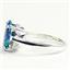 Created Blue Green Opal, 925 Sterling Silver Ladies Ring, SR055