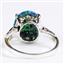 Created Blue Green Opal, 925 Sterling Silver Ladies Ring, SR055