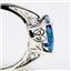 Created Blue Green Opal, 925 Sterling Silver Ladies Ring, SR055