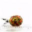 925 Sterling Silver Pendant, Created Red Brown Opal, SP022