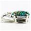 925 Sterling Silver Pendant, Created Black Opal, SP022