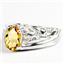 925 Sterling Silver Men's Nugget Ring, Citrine, SR368