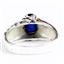 925 Sterling Silver Men's Nugget Ring, Created Blue Sapphire, SR368