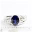 925 Sterling Silver Men's Nugget Ring, Created Blue Sapphire, SR368