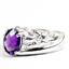 925 Sterling Silver Men's Nugget Ring, Amethyst, SR368