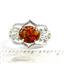 SR367, Created Red Brown Opal, 925 Sterling Silver Ladies Ring