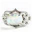 SR367, Created White Opal, 925 Sterling Silver Ladies Ring
