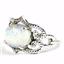 SR367, Created White Opal, 925 Sterling Silver Ladies Ring