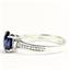 Created Blue Sapphire, Sterling Silver Ladies Ring, SR371