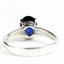 Created Blue Sapphire, Sterling Silver Ladies Ring, SR371