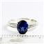 Created Blue Sapphire, Sterling Silver Ladies Ring, SR371