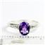 925 Sterling Silver Ladies Ring, Amethyst, SR371