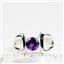 SR307, Amethyst, 925 Sterling Silver Ladies Ring