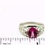 SR306, Created Pink Sapphire, 925 Sterling Silver Ring with Accents