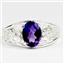 SR306, Amethyst, 925 925 Sterling Silver Ladies Ring
