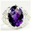 SR260, Amethyst, 925 Sterling Silver Ring