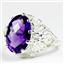 SR260, Amethyst, 925 Sterling Silver Ring