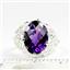 SR260, Amethyst, 925 Sterling Silver Ring