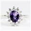 SR235, Amethyst, 925 Sterling Silver Ring