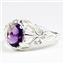 925 Sterling Silver Ladies Ring, Amethyst, SR113