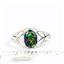 SR137, Black Created Opal, 925 Sterling Silver Ring