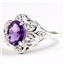 925 Sterling Silver Ladies Ring, Amethyst, SR125
