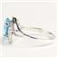 Sterling Silver Ladies Ring, Concave Cut Swiss Blue Topaz, SR021