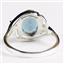 Sterling Silver Ladies Ring, Concave Cut London Blue Topaz, SR021