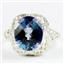 Sterling Silver Ladies Ring, Neptune Garden Topaz, SR009