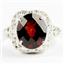 Sterling Silver Ladies Ring, Mozambique Garnet, SR009