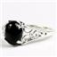 Sterling Silver Ladies Ring, Black Onyx, SR005