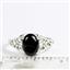 Sterling Silver Ladies Ring, Black Onyx, SR005